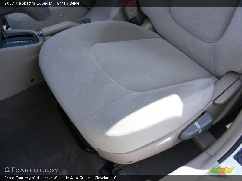 White / Beige 2007 Kia Spectra EX Sedan