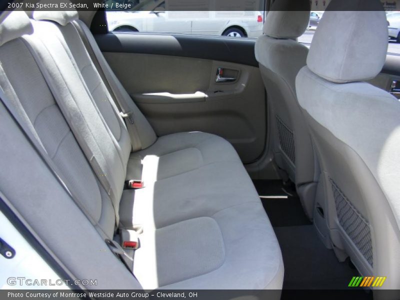 White / Beige 2007 Kia Spectra EX Sedan