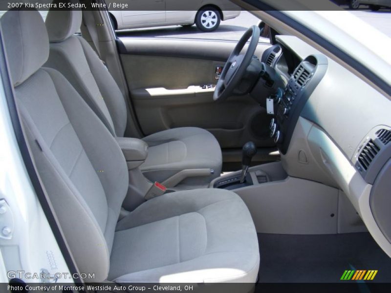 White / Beige 2007 Kia Spectra EX Sedan