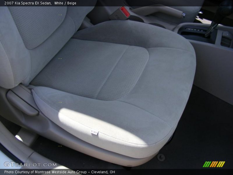 White / Beige 2007 Kia Spectra EX Sedan