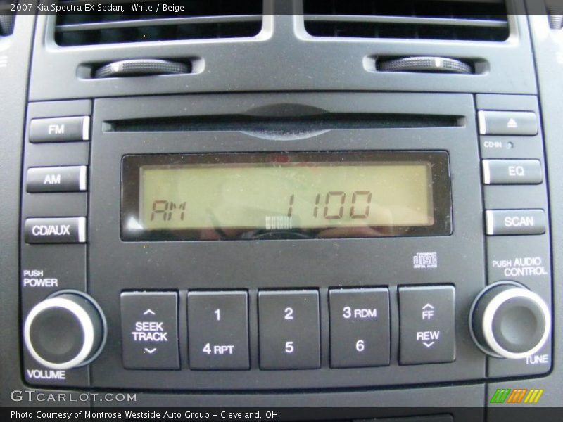 White / Beige 2007 Kia Spectra EX Sedan