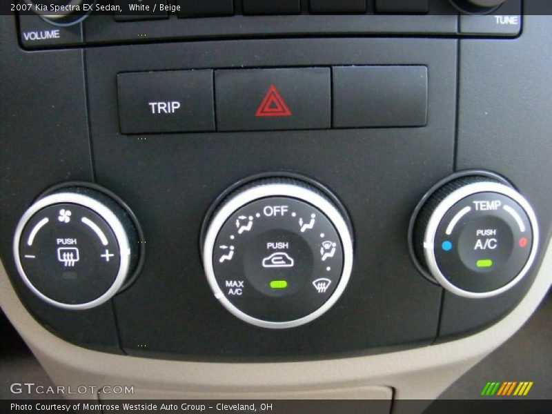 White / Beige 2007 Kia Spectra EX Sedan