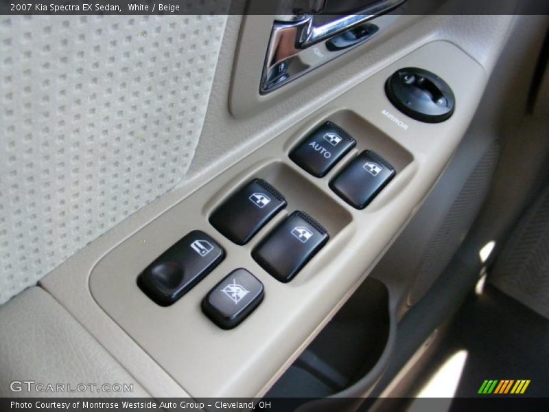 White / Beige 2007 Kia Spectra EX Sedan
