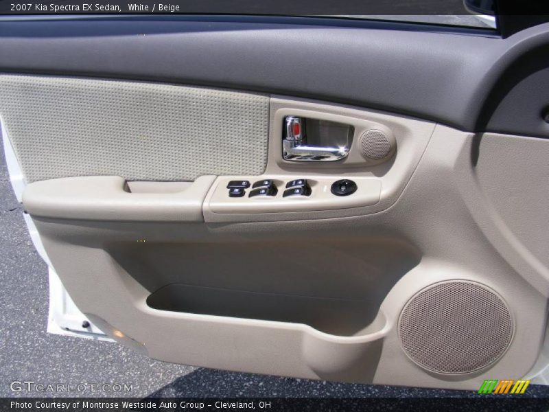 White / Beige 2007 Kia Spectra EX Sedan