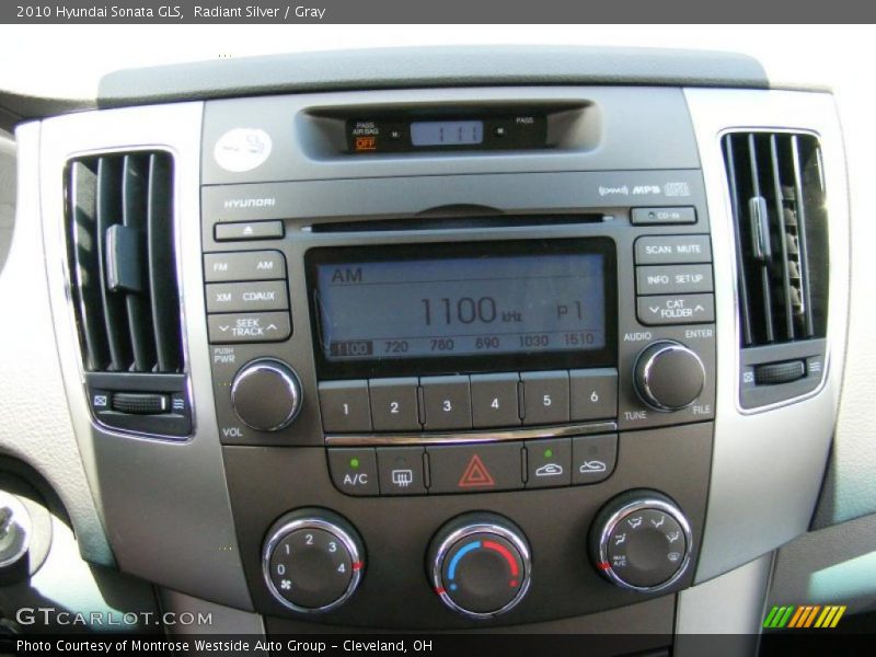 Radiant Silver / Gray 2010 Hyundai Sonata GLS