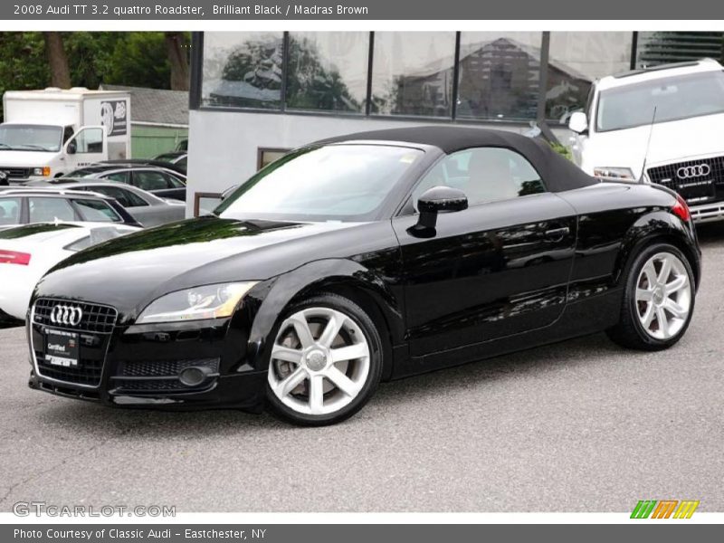 Brilliant Black / Madras Brown 2008 Audi TT 3.2 quattro Roadster