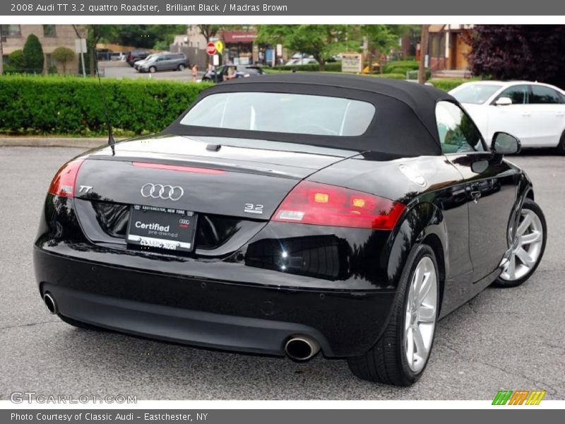 Brilliant Black / Madras Brown 2008 Audi TT 3.2 quattro Roadster