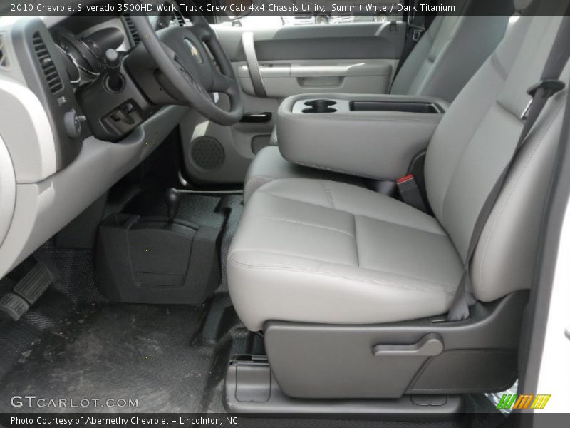 Summit White / Dark Titanium 2010 Chevrolet Silverado 3500HD Work Truck Crew Cab 4x4 Chassis Utility
