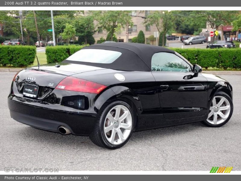 Brilliant Black / Madras Brown 2008 Audi TT 3.2 quattro Roadster