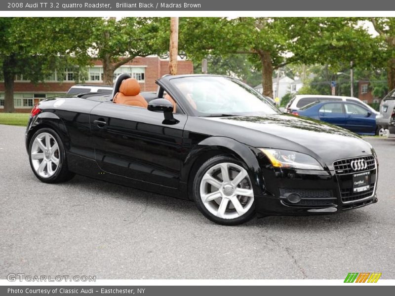 Brilliant Black / Madras Brown 2008 Audi TT 3.2 quattro Roadster