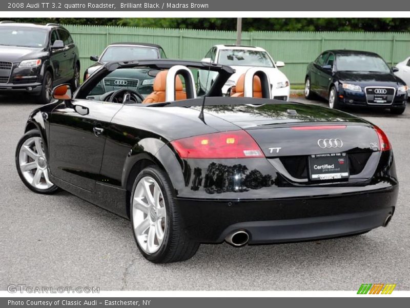Brilliant Black / Madras Brown 2008 Audi TT 3.2 quattro Roadster