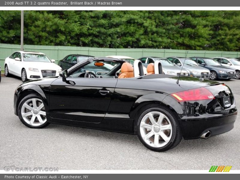 Brilliant Black / Madras Brown 2008 Audi TT 3.2 quattro Roadster