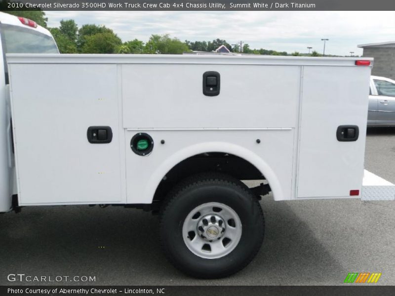 Summit White / Dark Titanium 2010 Chevrolet Silverado 3500HD Work Truck Crew Cab 4x4 Chassis Utility