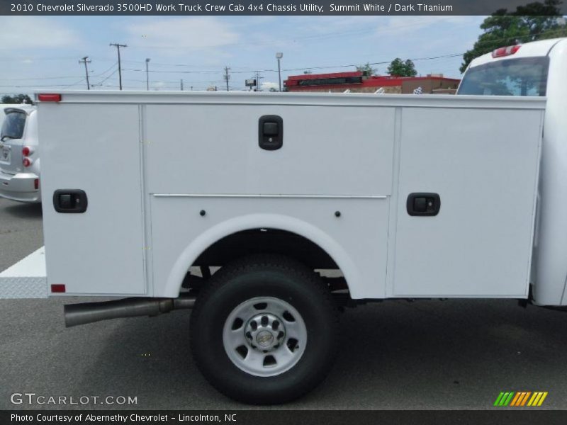 Summit White / Dark Titanium 2010 Chevrolet Silverado 3500HD Work Truck Crew Cab 4x4 Chassis Utility