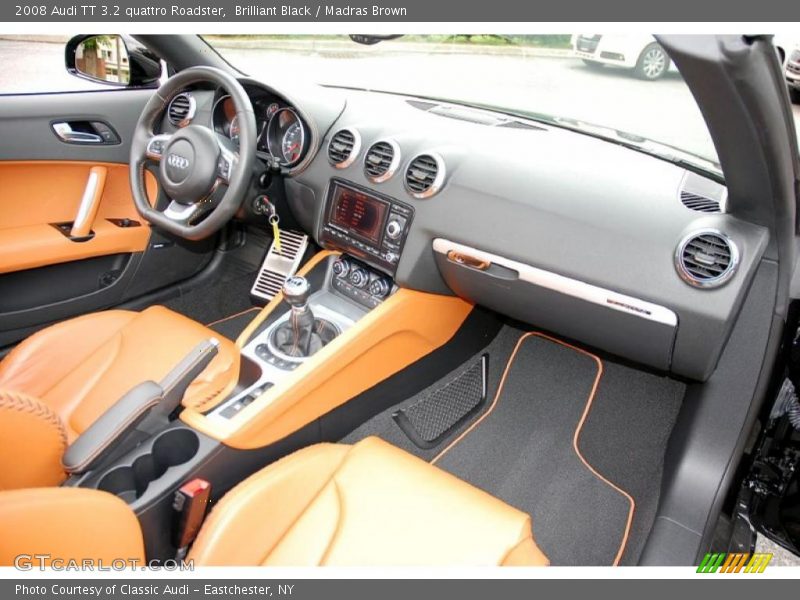 Brilliant Black / Madras Brown 2008 Audi TT 3.2 quattro Roadster