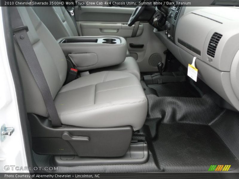 Summit White / Dark Titanium 2010 Chevrolet Silverado 3500HD Work Truck Crew Cab 4x4 Chassis Utility