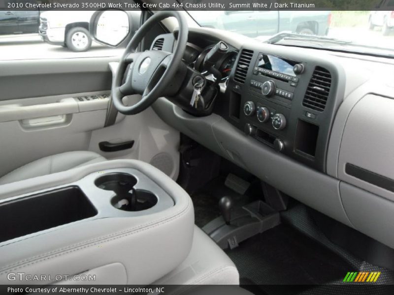 Summit White / Dark Titanium 2010 Chevrolet Silverado 3500HD Work Truck Crew Cab 4x4 Chassis Utility
