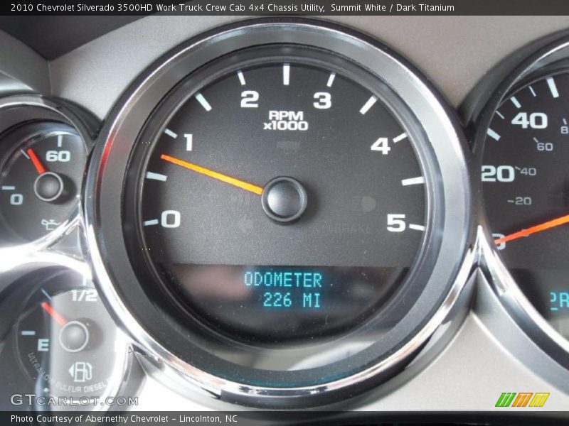 Summit White / Dark Titanium 2010 Chevrolet Silverado 3500HD Work Truck Crew Cab 4x4 Chassis Utility