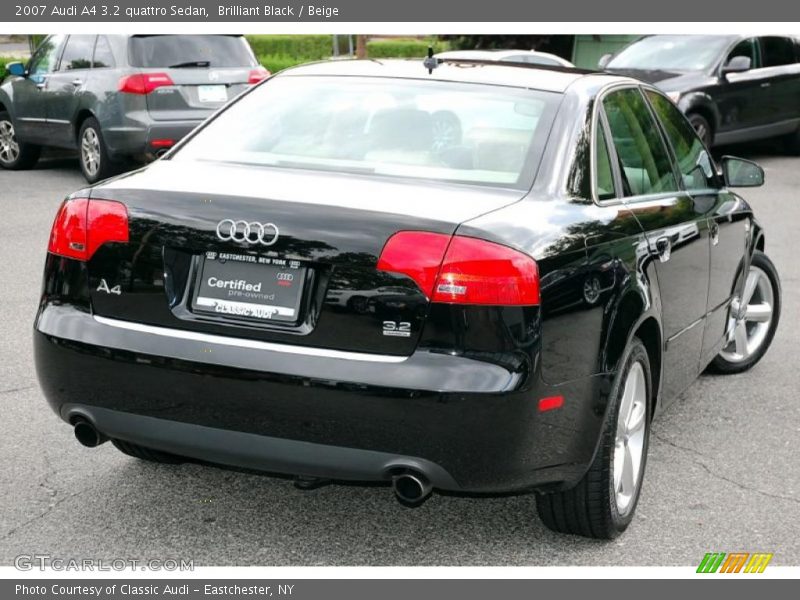 Brilliant Black / Beige 2007 Audi A4 3.2 quattro Sedan