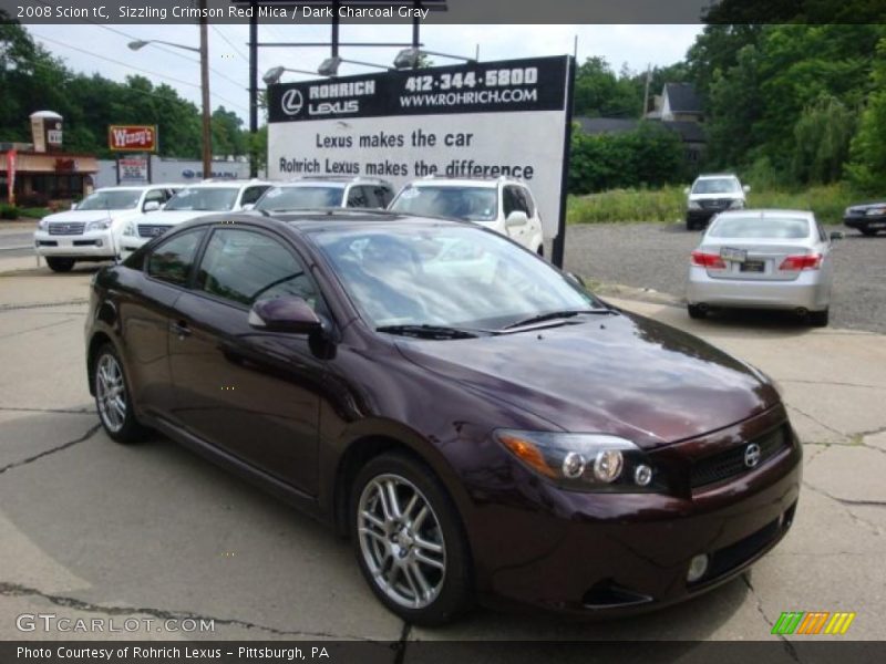 Sizzling Crimson Red Mica / Dark Charcoal Gray 2008 Scion tC
