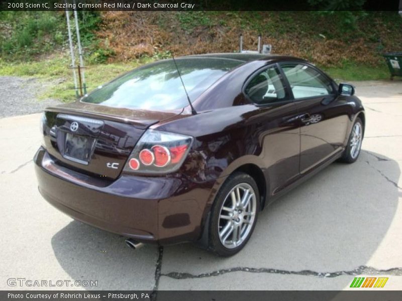 Sizzling Crimson Red Mica / Dark Charcoal Gray 2008 Scion tC