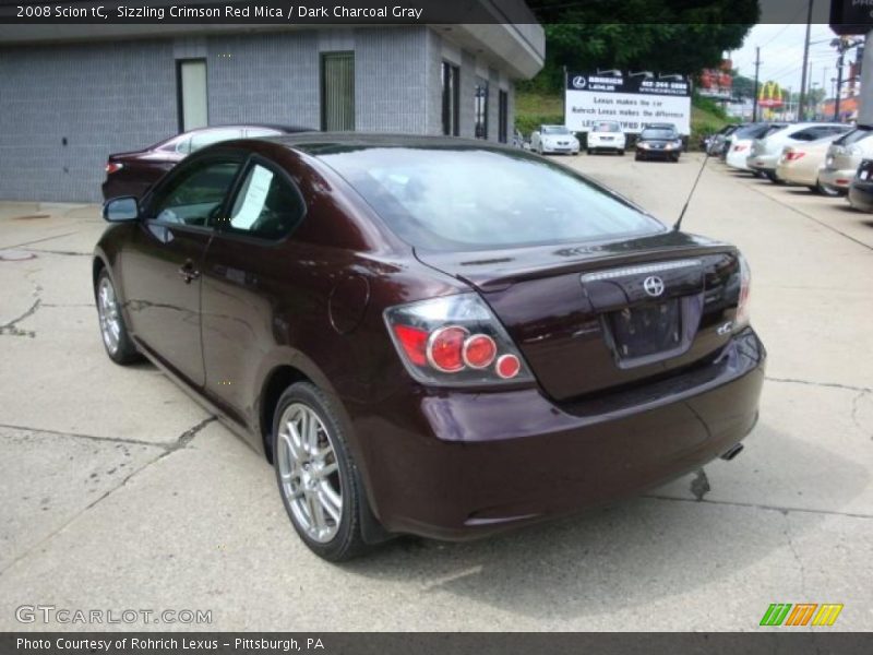 Sizzling Crimson Red Mica / Dark Charcoal Gray 2008 Scion tC