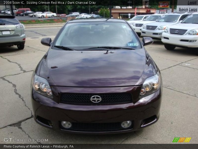 Sizzling Crimson Red Mica / Dark Charcoal Gray 2008 Scion tC