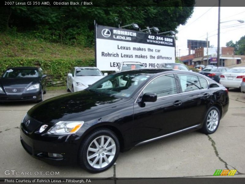 Obsidian Black / Black 2007 Lexus GS 350 AWD
