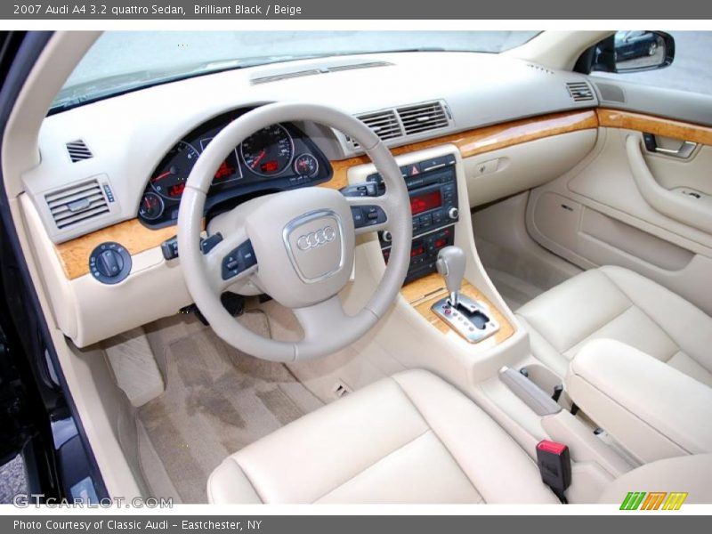 Brilliant Black / Beige 2007 Audi A4 3.2 quattro Sedan