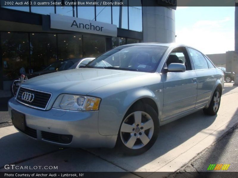 Crystal Blue Metallic / Ebony Black 2002 Audi A6 3.0 quattro Sedan