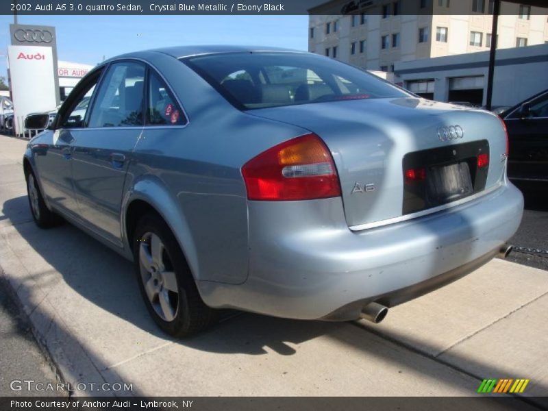 Crystal Blue Metallic / Ebony Black 2002 Audi A6 3.0 quattro Sedan