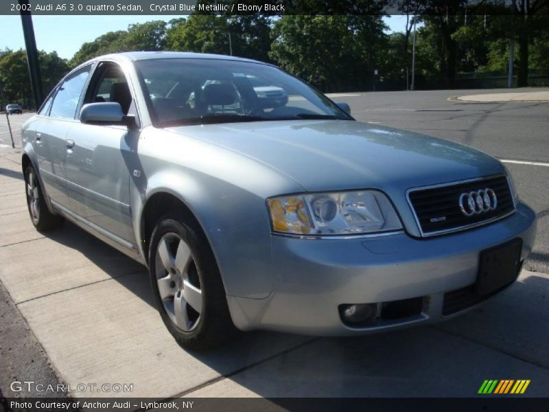 Crystal Blue Metallic / Ebony Black 2002 Audi A6 3.0 quattro Sedan