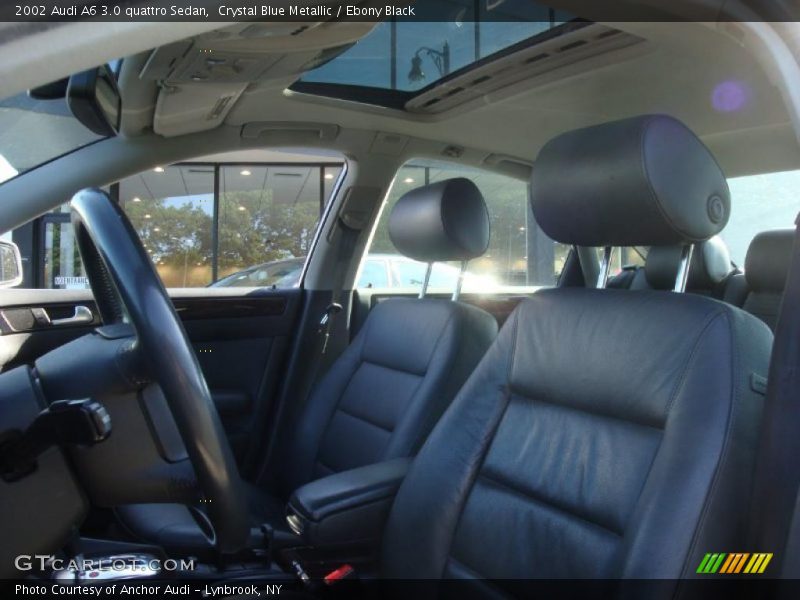 Crystal Blue Metallic / Ebony Black 2002 Audi A6 3.0 quattro Sedan