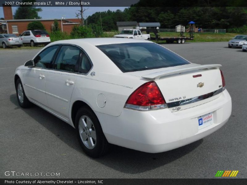 White / Ebony Black 2007 Chevrolet Impala LT