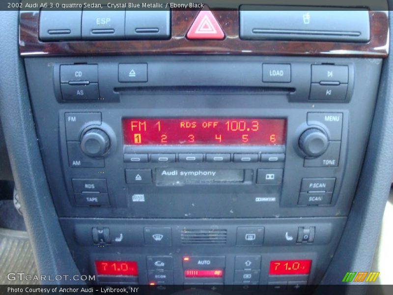 Crystal Blue Metallic / Ebony Black 2002 Audi A6 3.0 quattro Sedan