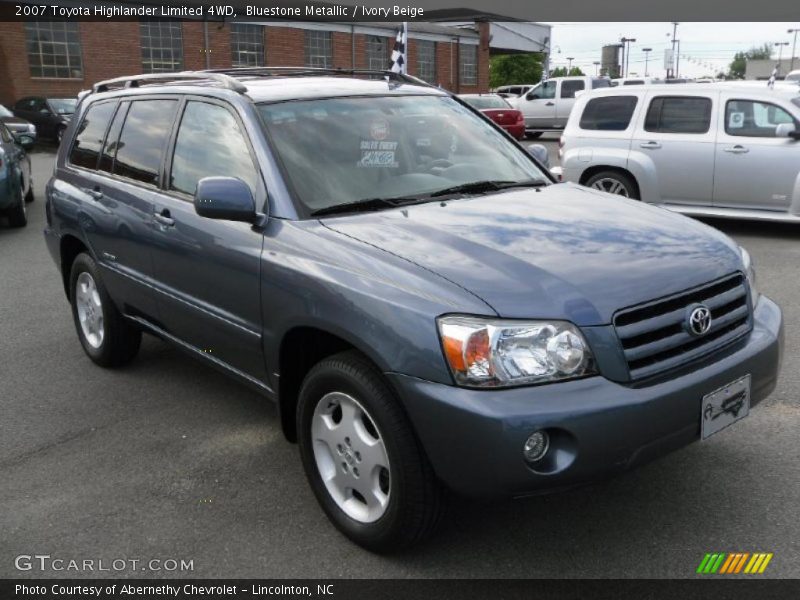 Bluestone Metallic / Ivory Beige 2007 Toyota Highlander Limited 4WD