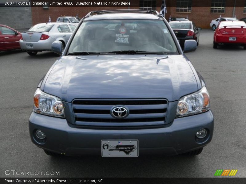 Bluestone Metallic / Ivory Beige 2007 Toyota Highlander Limited 4WD