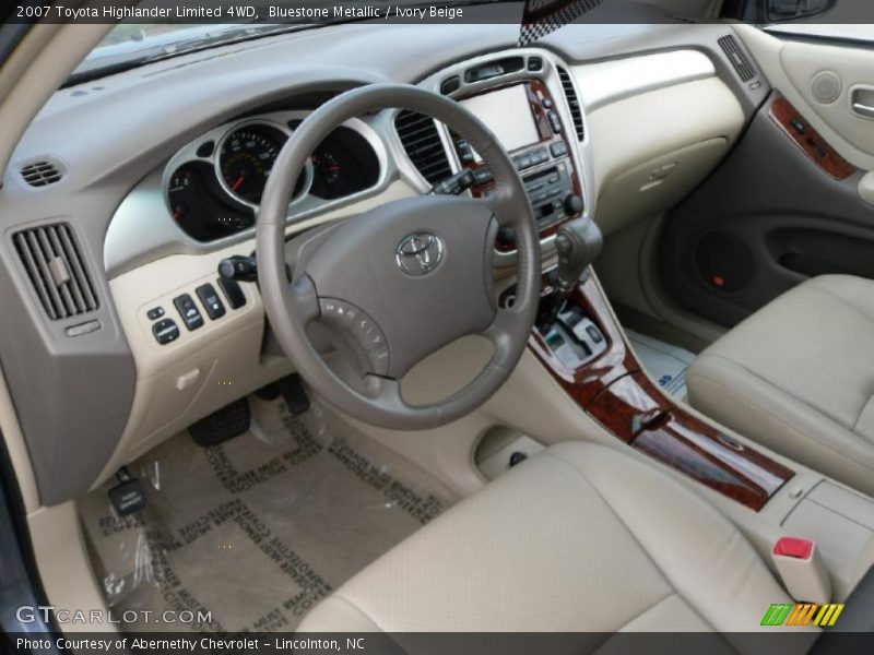 Bluestone Metallic / Ivory Beige 2007 Toyota Highlander Limited 4WD