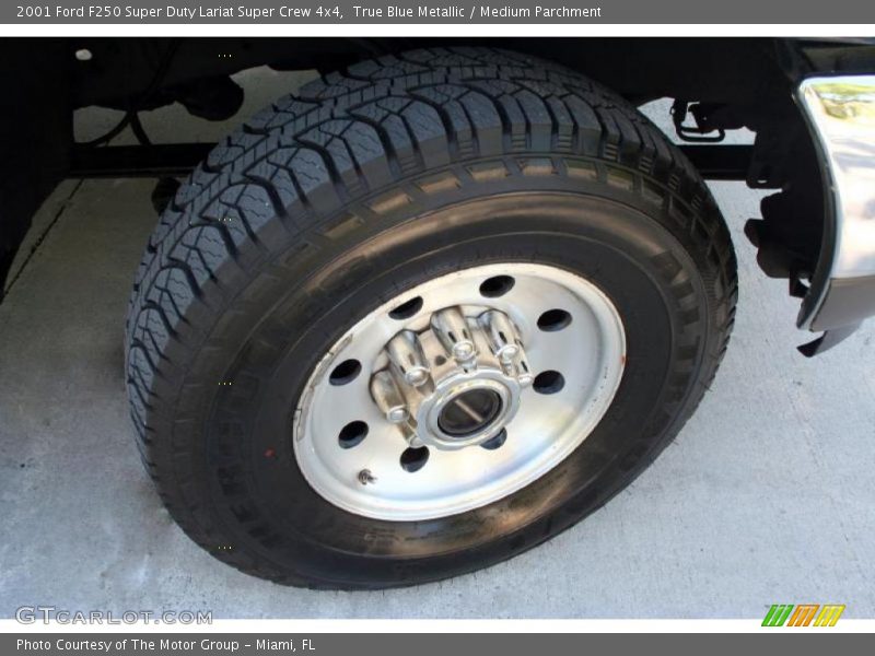 True Blue Metallic / Medium Parchment 2001 Ford F250 Super Duty Lariat Super Crew 4x4