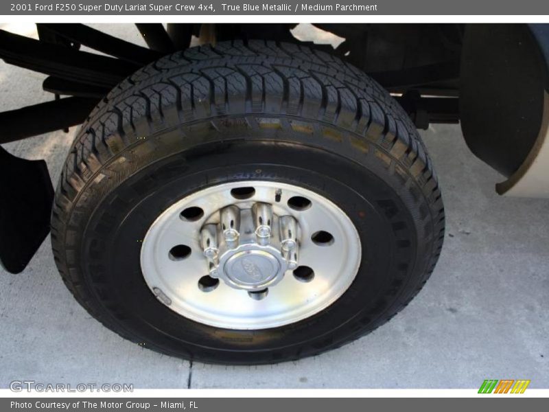 True Blue Metallic / Medium Parchment 2001 Ford F250 Super Duty Lariat Super Crew 4x4