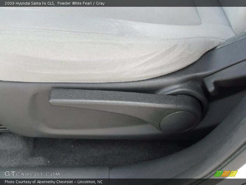 Powder White Pearl / Gray 2009 Hyundai Santa Fe GLS