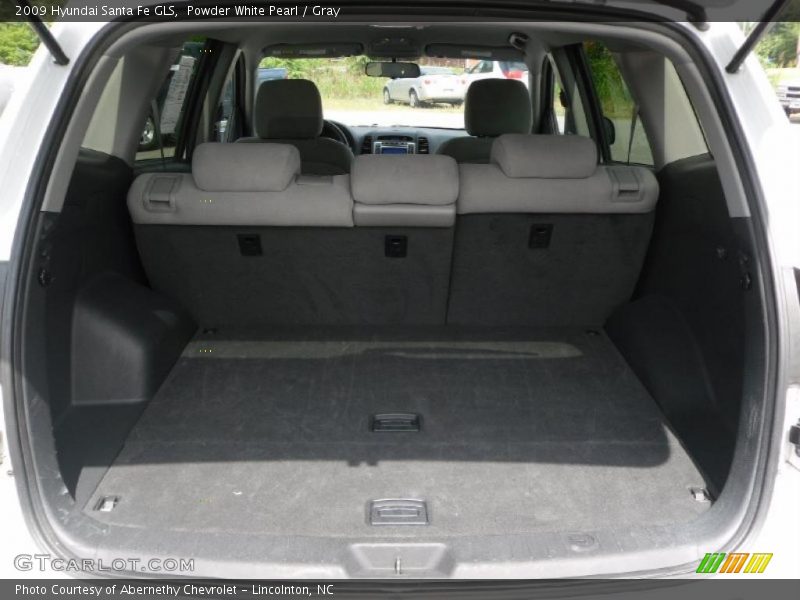 Powder White Pearl / Gray 2009 Hyundai Santa Fe GLS