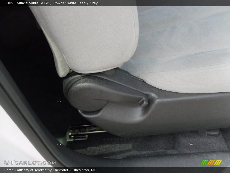 Powder White Pearl / Gray 2009 Hyundai Santa Fe GLS