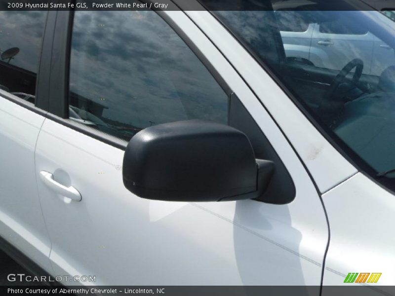 Powder White Pearl / Gray 2009 Hyundai Santa Fe GLS