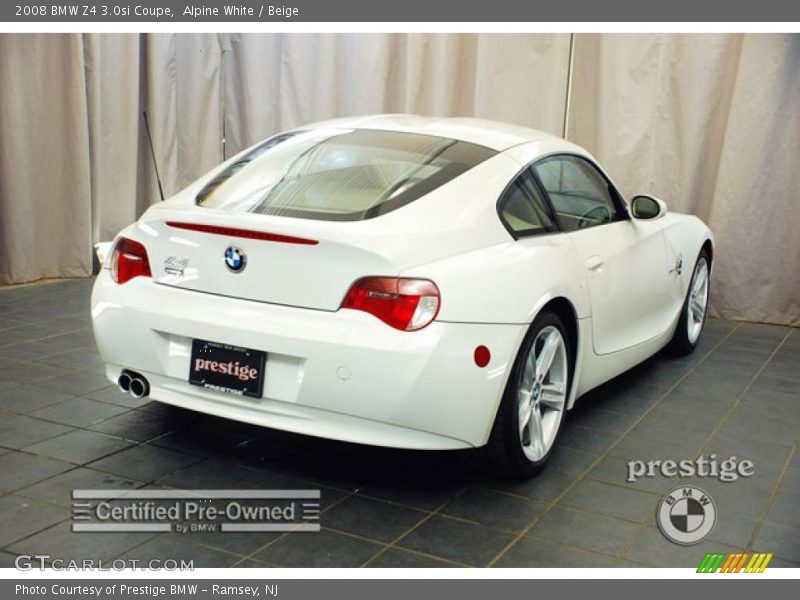 Alpine White / Beige 2008 BMW Z4 3.0si Coupe