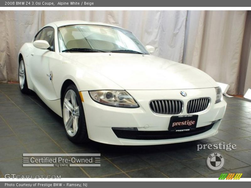 Alpine White / Beige 2008 BMW Z4 3.0si Coupe
