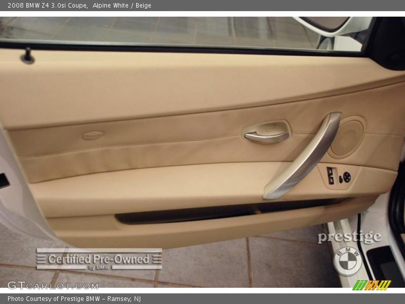 Alpine White / Beige 2008 BMW Z4 3.0si Coupe