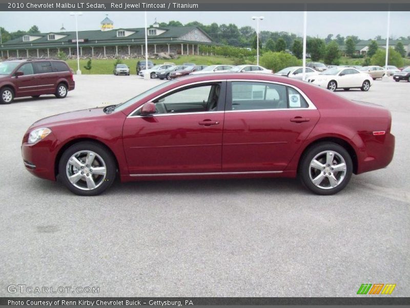 Red Jewel Tintcoat / Titanium 2010 Chevrolet Malibu LT Sedan