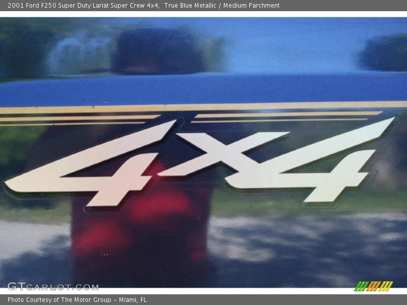 True Blue Metallic / Medium Parchment 2001 Ford F250 Super Duty Lariat Super Crew 4x4