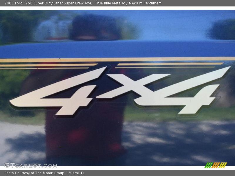True Blue Metallic / Medium Parchment 2001 Ford F250 Super Duty Lariat Super Crew 4x4